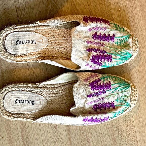 Soludos Lavender Fields Canvas Mule Espadrilles - Picture 2 of 3